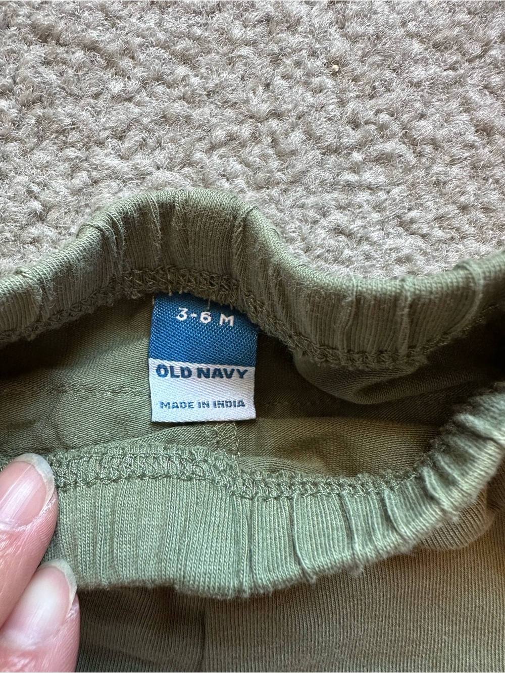 Old Navy Lot of 3 Ruffle Butt infant pants in green, blue, size black 3-6 months - Picture 12 of 13